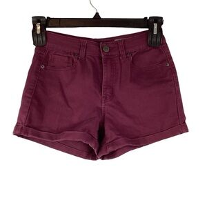 Aeropostale High Waisted Midi Shorts Size 0 Purple
